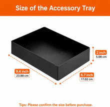 Carica l'immagine nel visualizzatore di Gallery, Amazon Basics Rettangolare Plastic Organizer - Vaschetta portaoggetti, 23.8 x 17 x 5 cm, nero