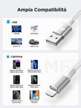 Carica l'immagine nel visualizzatore di Gallery, Aioneus Cavo iPhone, 1.8M Ricarica Filo Caricatore iPhone Carica Rapida Certificato MFi Lungo Cavo Lightning USB Caricab