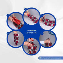 Carica l'immagine nel visualizzatore di Gallery, Mobiclinic, Borsa acqua calda, Boule, Marchio europeo, Con fodera trama scozzese, Marcatura ce, Flessibile, Morbida in c
