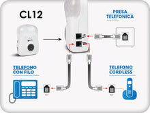 Carica l'immagine nel visualizzatore di Gallery, Geemarc CL12 - Amplificatore di Suoneria del Telefono con Segnalatore Luminoso - Dispositivo per Telefono Fisso - Instal