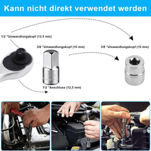 Carica l'immagine nel visualizzatore di Gallery, Flintronic Adattatore per bussola/riduttore, 1/2 "Drive Twist Nut Remover, Set di adattatori 1/4", 3/8", 1/2" per dadi, 