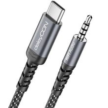 Carica l'immagine nel visualizzatore di Gallery, deleyCON 1m Adattatore Audio USB‑C a 3,5 mm - USB‑C Maschio a Jack 3,5 mm Maschio - per Cuffie, Altoparlanti e Sistemi H