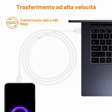 Carica l'immagine nel visualizzatore di Gallery, 120W 6A Cavo USB Type-C 1m per Xiaomi Redmi Note 15 14 13 12 11Pro 12 11s
