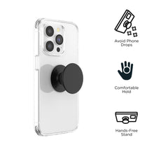Carica l'immagine nel visualizzatore di Gallery, PopSockets 800470 PopTop intercambiabile - Impugnatura retrattile e supporto per smartphone e tablet - Nero
