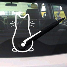 Carica l'immagine nel visualizzatore di Gallery, Adesivo per Tergicristallo, 2 Pezzi con Gatti, Riflettente, Divertente Cartone Animato, Gattino, Coda, Auto, Impermeabil