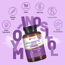 Carica l'immagine nel visualizzatore di Gallery, Myo-Inositol Complex 120 compresse vegane da 7000 mg per porzione con radice di maca nera, cromo, acido folico e vitamin