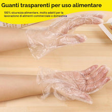 Carica l'immagine nel visualizzatore di Gallery, 300 pcs Guanti in plastica trasparente monouso guanti trasparenti per la cucina la pulizia la colorazione dei capelli