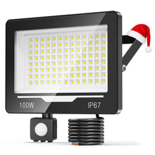 Carica l'immagine nel visualizzatore di Gallery, 100W 10000LM Faretto LED da Esterno con Sensore di Movimento 1 Pezzi, 6500K Bianco Freddo Impermeabile IP67 Faretto Faro