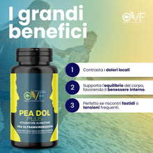 Carica l'immagine nel visualizzatore di Gallery, OVF PEA DOL Plus 600mg con Boswellia e Quercetina in sinergia, 60 cps, Pea Ultramicronizzata, Potente Supporto per distu