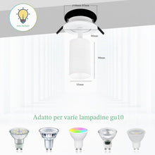 Carica l'immagine nel visualizzatore di Gallery, Faretti da Soffitto Orientabili, GU10 Faretti LED da Soffitto Bianco, Moderna Plafoniera Lampade da soffitto, Faretto LE