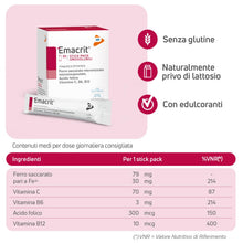 Carica l'immagine nel visualizzatore di Gallery, Pharma Line EMACRIT Stick Integratore di Ferro, 30 Stick Pack