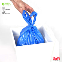 Carica l'immagine nel visualizzatore di Gallery, Gallo, 15 SacchettI Spazzatura in Plastica Riciclata, 100% Riciclato, 53x68cm, 30Litri, Blu