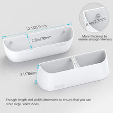 Carica l'immagine nel visualizzatore di Gallery, Scarpiera da parete con strisce adesive per appendere, organizer per scarpe in plastica, porta scarpe da porta (SM03-bianco-4)