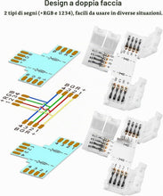 Carica l'immagine nel visualizzatore di Gallery, Connettori Striscia LED a 4 pin, 10mm, non impermeabile