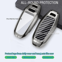 Carica l'immagine nel visualizzatore di Gallery, Custodia per chiave elettronica in carbonio compatibile con Audi 2026 2025 Q5 SQ5 Q6 E-tron RSQ6 A3 A5 A5L S5 A6 A6L in 