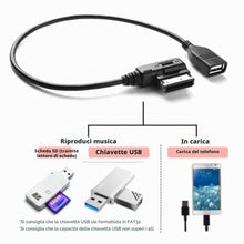 Carica l'immagine nel visualizzatore di Gallery, adattatore cavo audio USB per Audi AMI MMI 2G 3G 3G+