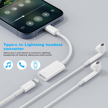 Carica l'immagine nel visualizzatore di Gallery, AXFEE Adattatore per cuffie USB C a light-ning da tipo C a light-ning, adattatore audio per i-Phone 15 i-Pad Air i-Pad M
