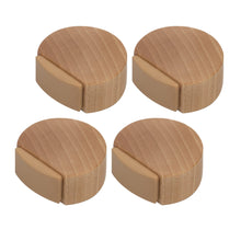 Carica l'immagine nel visualizzatore di Gallery, Fermaporta da pavimento autoadesivo in legno per pavimenti in parquet (legno di faggio naturale) – discreto ed elegante 