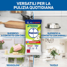 Carica l'immagine nel visualizzatore di Gallery, Napisan Salviette Igienizzanti Multisuperfici Giardino Fruttato, Confezione da 8 Pacchi da 50 Salviette Igienizzanti Bio