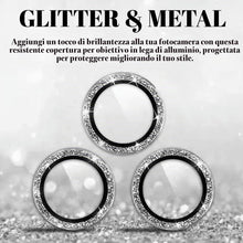 Carica l'immagine nel visualizzatore di Gallery, Copri Fotocamera per iPhone 17 Pro e 17 Pro Max, Glitter Argento