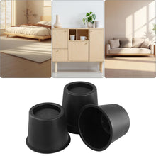 Carica l'immagine nel visualizzatore di Gallery, QWORK® 4 Pezzi rialzi per Letto Rotondi da 10 cm, rialzi per mobili Rotondi Resistenti, Fino a 990 kg, per Divano Letto,