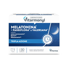 Carica l'immagine nel visualizzatore di Gallery, Vitarmonyl Melatonina - Addormentamento - Sonno e Jet Lag - 30 Capsule