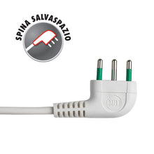 Carica l'immagine nel visualizzatore di Gallery, FANTON 404600-E Multipresa 3 prese bipasso schuko 2P+T 16A cavo 1 m. 3G1 H05VV-F spina a squadra italiana 2P+T 16A