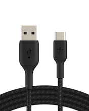 Carica l'immagine nel visualizzatore di Gallery, Belkin CAVO INTRECCIATO DA USB-C A USB-A 1M - NERO
