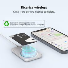 Carica l'immagine nel visualizzatore di Gallery, ATUVOS Air Tag Card Ricaricabile Wallet Tracker Thin 1.6mm, Smart Tag compatibile con Apple Dov'è (solo iOS, Android non