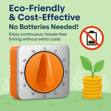 Carica l'immagine nel visualizzatore di Gallery, Kitchen Timers, Timer Da Cucina Con Allarme Forte, Non Richiede Batterie, 100% Meccanico - Retro Magnetico, Squisito Cor