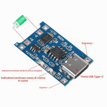 Carica l'immagine nel visualizzatore di Gallery, Greluma 10 Pz Tipo-C USB-C 5V 1A 18650 Scheda di ricarica per modulo caricabatteria al litio con doppia funzione di prot