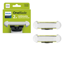 Carica l'immagine nel visualizzatore di Gallery, Philips OneBlade Intimate lame, compatibili con tutti i modelli OneBlade e OneBlade Pro, con SkinProtect per rasatura e 