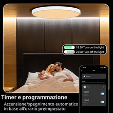 Carica l'immagine nel visualizzatore di Gallery, HOTUT Plafoniera LED Soffitto con RGB, Lampada con Telecomando e Controllo APP, Plafoniera Led Soffitto 24W, Plafoniera 