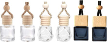 Carica l'immagine nel visualizzatore di Gallery, Bottiglia deodorante per auto vuota, 6 Pezzi Contenitori Essenze Auto in Vetro 8ml, Diffusori Profumo da Appendere con T