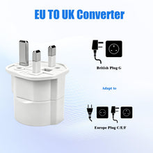 Carica l'immagine nel visualizzatore di Gallery, Mesybveo 3 Pezzi Adattatore Presa Inglese, Adattatore UK, Bianco