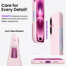 Carica l'immagine nel visualizzatore di Gallery, ORNARTO Cover per iPhone 16 Silicone,Antiurto,Rosa Creta