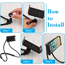 Carica l'immagine nel visualizzatore di Gallery, Supporto telefono letto,Supporto universale per smartphone, da appendere al collo, supporto flessibile per telefono cell