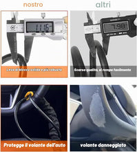 Carica l'immagine nel visualizzatore di Gallery, Bloccasterzo Auto Antifurto - Blocco Sterzo Potenziato con Doppia Sicurezza, 3 Chiavi, Cavo Acciaio Rinforzato, Installa