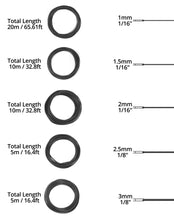 Carica l'immagine nel visualizzatore di Gallery, QWORK® 50 m (5 Formati) Filo Bonsai Modellabile,1,0mm/1,5mm/2,0mm/2,5mm/3,0mm - Filo Alluminio Anodizzato Nero per Bonsa