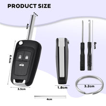 Carica l'immagine nel visualizzatore di Gallery, 2 Pezzi Guscio Chiave Auto 3 Tasti Compatibile con O-pel Insignia Astra J Adam Zafira Tourer C Mokka Meriva Movano Corsa