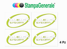 Carica l'immagine nel visualizzatore di Gallery, StampaGenerale® - 4 Pz Adesivi AntiFurto Auto "Block System" in Pvc (5,5x3,5 Cm) Sticker Deterrente Visivo Resistente e 