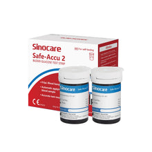 Carica l'immagine nel visualizzatore di Gallery, Sinocare 50 pezzi Strisce Reattive per Glicemia per Safe Accu2 Senza Ago