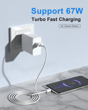 Carica l'immagine nel visualizzatore di Gallery, Caricabatterie 67W USB C Caricatore per Xiaomi Redmi Poco Rapida