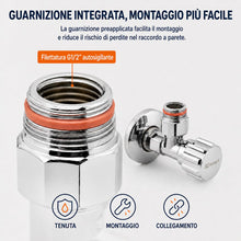 Carica l'immagine nel visualizzatore di Gallery, Ibergrif M22022-2 Valvola ad Angolo 1/2" x 3/8", 2 Pezzi