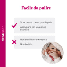 Carica l'immagine nel visualizzatore di Gallery, Dentistar Set di 2 massaggiagengive rinfrescanti per bambini dai 3 mesi in su-Ausilio rinfrescante per la dentizione e g