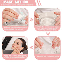 Carica l'immagine nel visualizzatore di Gallery, 100 pcs Compresse per maschera facciale fai da te in cotone Panno di Cotone di Compressione Maschera Foglio maschera DIY