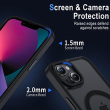 Carica l'immagine nel visualizzatore di Gallery, XTCASE Custodia Cover Magnetica per iPhone 13 Traslucida Opaca, Nero