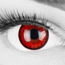 Carica l'immagine nel visualizzatore di Gallery, Meralens Lenti a Contatto Colorate Lupo Rossa rosse Red Flower Lenses - con porta lenti a contatto - ideali per Manga An