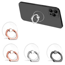 Carica l'immagine nel visualizzatore di Gallery, Cellulare Anello,4 pezzi Supporto trasparente dell'anello del telefono cellulare,Supporto rotante a 360 gradi per la suo