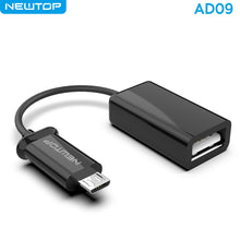 Carica l'immagine nel visualizzatore di Gallery, N NEWTOP Cavo Adattatore AD09 OTG USB 2.0 Femmina a Micro USB USB-A Maschio Adatta Convertitore Compatibile con Android 
